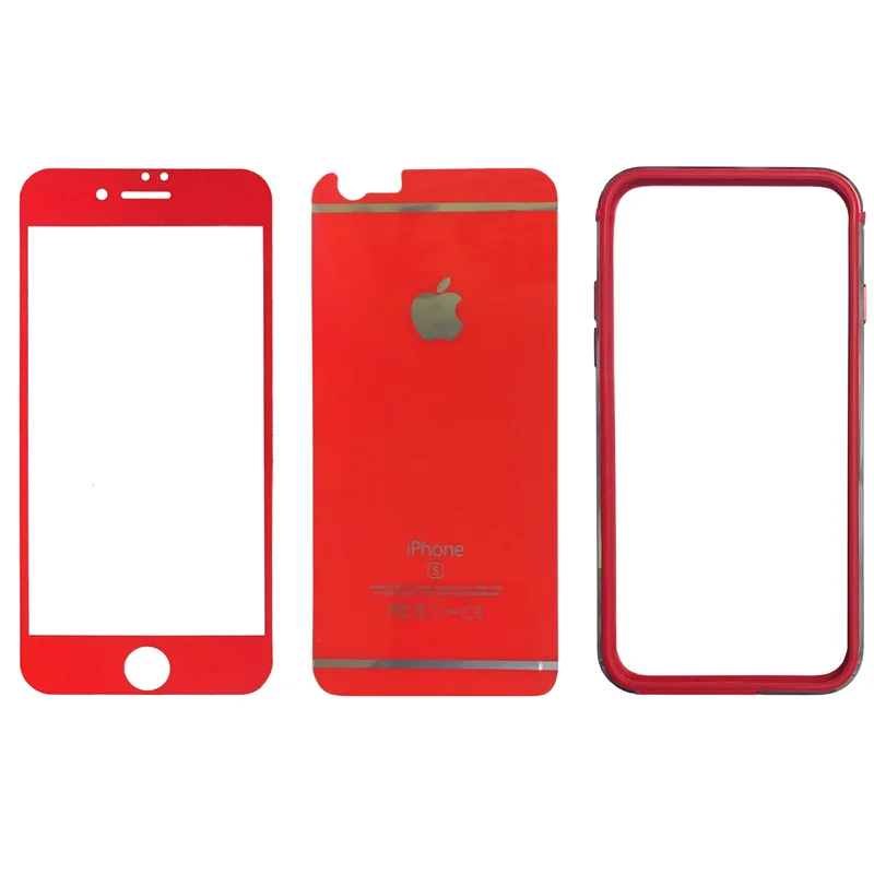 محافظ صفحه نمایش و پشت گوشی ام تی چهار مدل AS115005118 مناسب برای گوشی موبایل اپل iPHONE6/6S به همراه بامپر